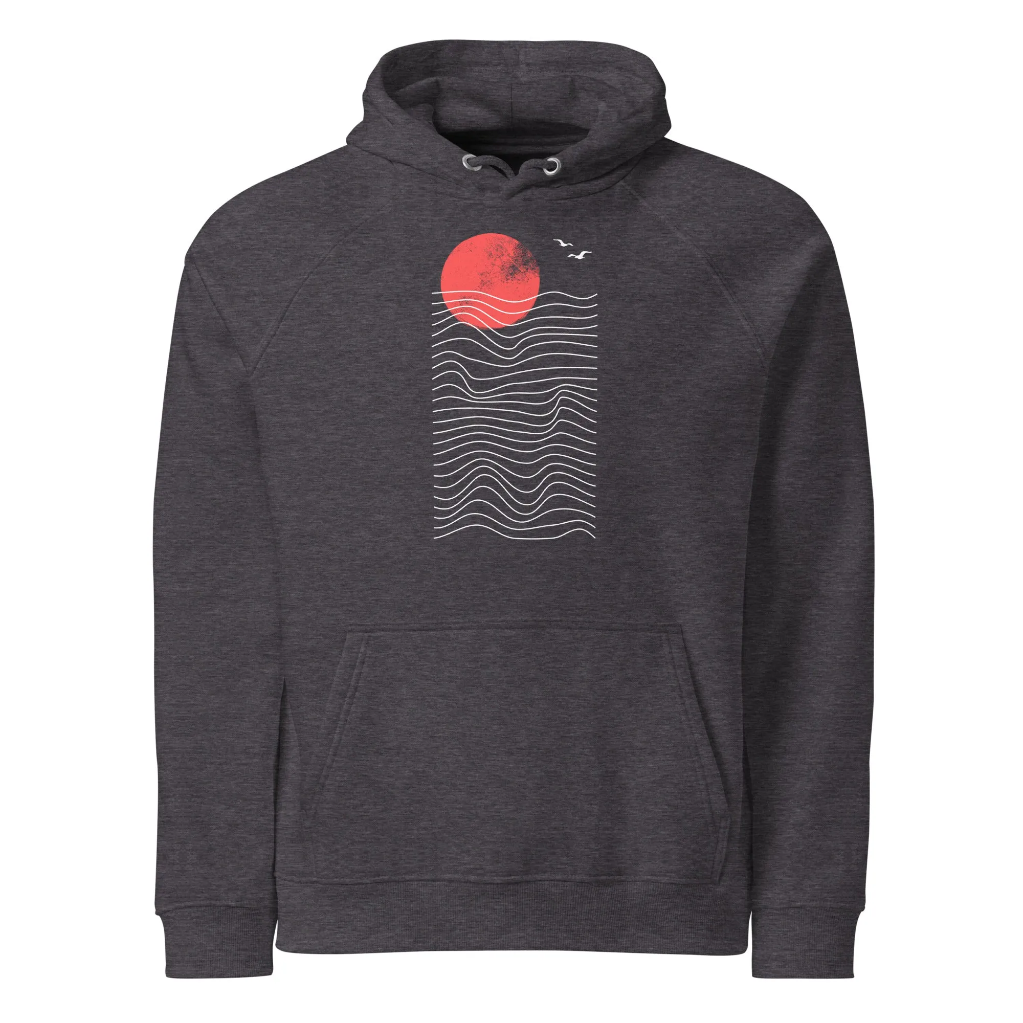 Abstract Sunset Graphic Men Eco Raglan Hoodie