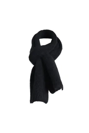 Aspen Knit Scarf Black in Alpaca