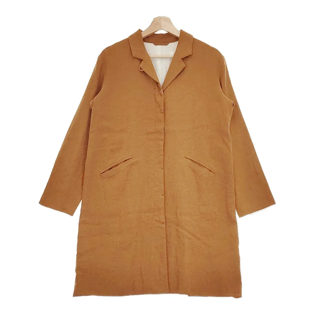 atelier naruse hemp wool coat terra cotta na-04023 サイズF コート ブラウン レディース アトリエナルセ【中古】4-1217T♪