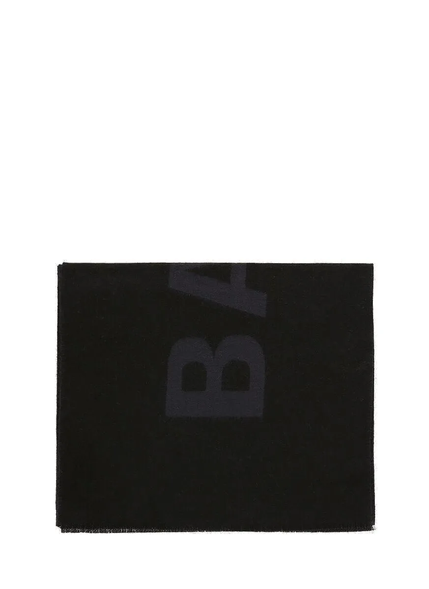 Balenciaga Logo Intarsia-Knit Scarf