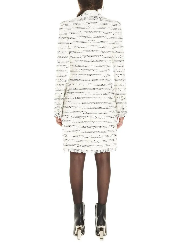 Balmain Double-Breasted Tweed Coat