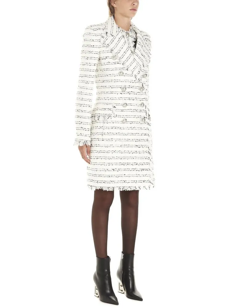 Balmain Double-Breasted Tweed Coat
