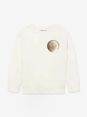 Balmain Kids Logo Sweatshirt in Ivory
