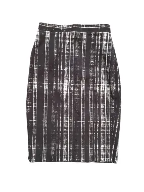Banana Republic Black Patterned Womens Skirt