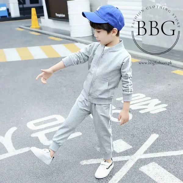 Black Stripe Kids Tracksuit