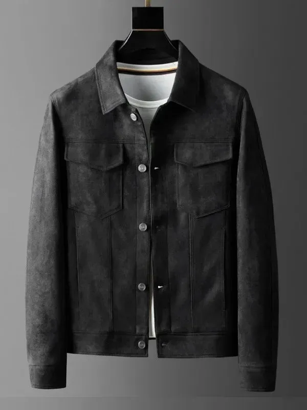 British business leather jacket