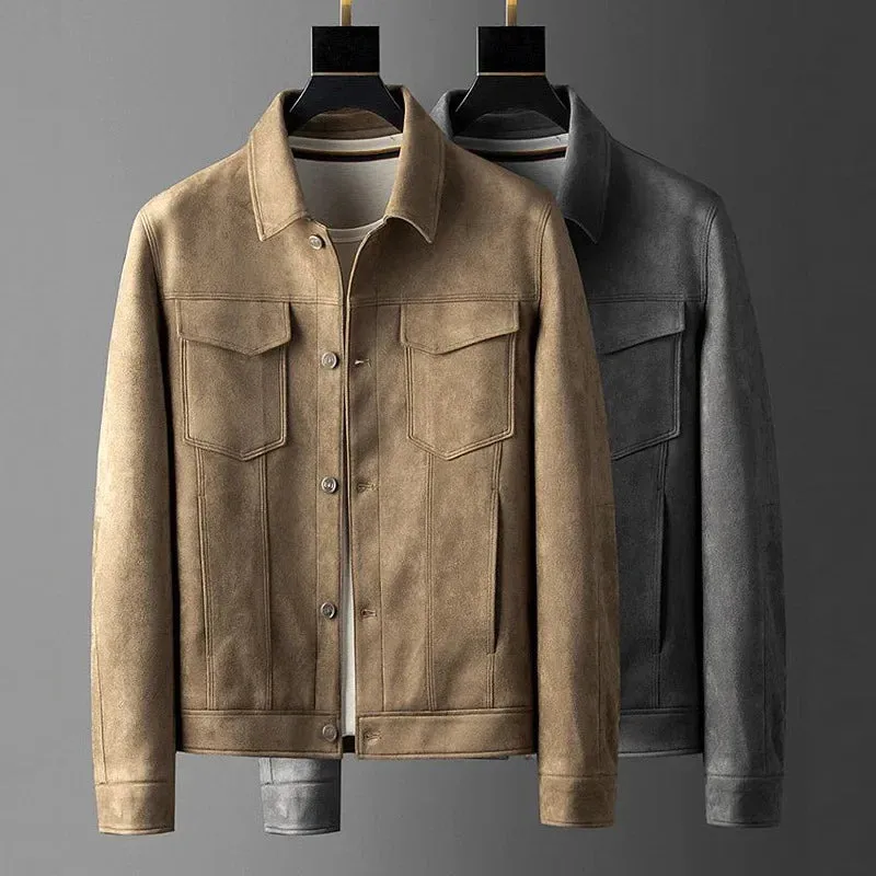 British business leather jacket
