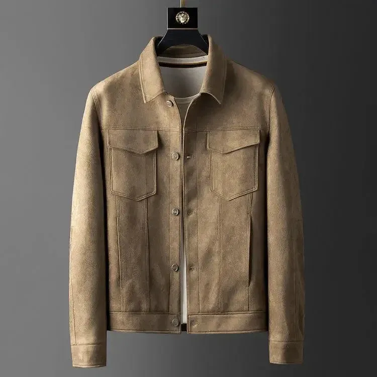 British business leather jacket