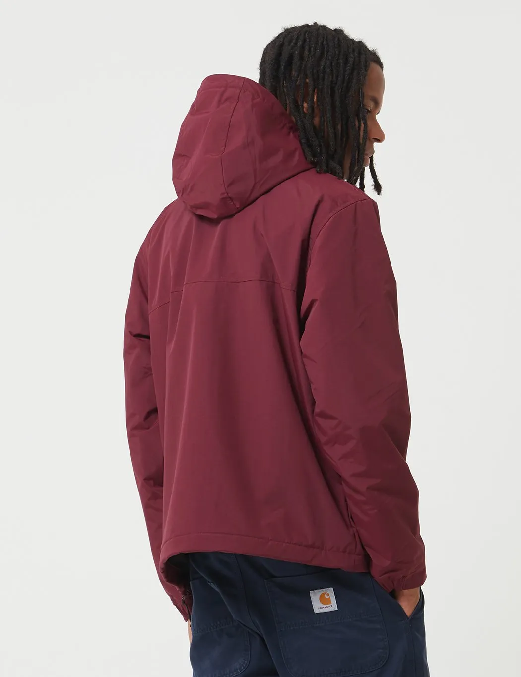 Carhartt-WIP Nimbus Half-Zip Jacket (Fleece Lined) - Merlot Red