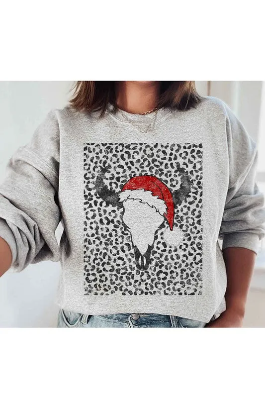 Cattle Christmas Graphic Sweatshirt