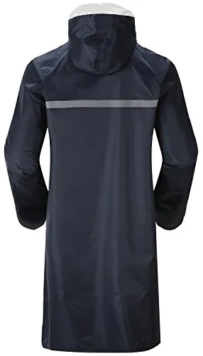 Cheering Long Rain Coat Windbreaker Rain Jacket Mens X-Large Navy