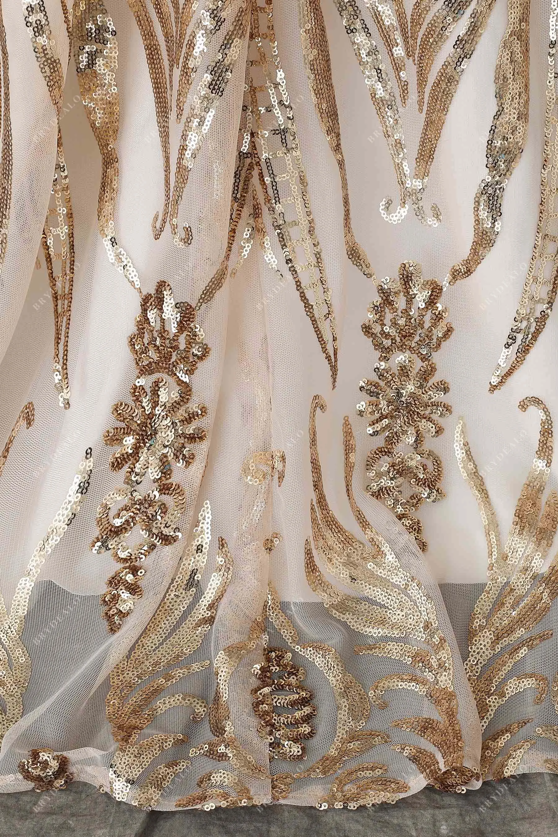 Chic Satin Sequin Two-tone Long Sleeve Prom Dress