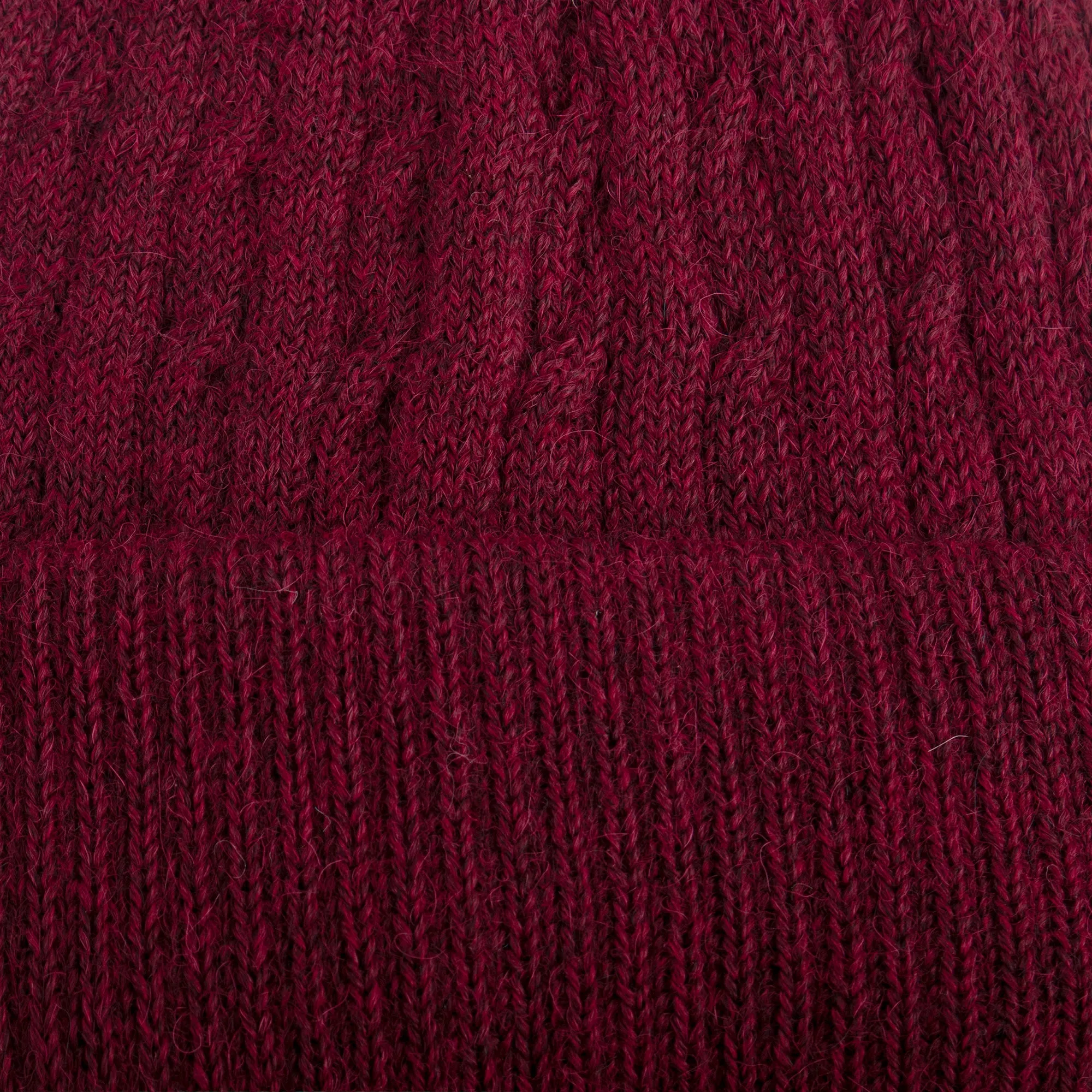 Cranberry Red 100% Alpaca Soft Cable Knit Hat from Peru - Comfy in Burgundy | NOVICA
