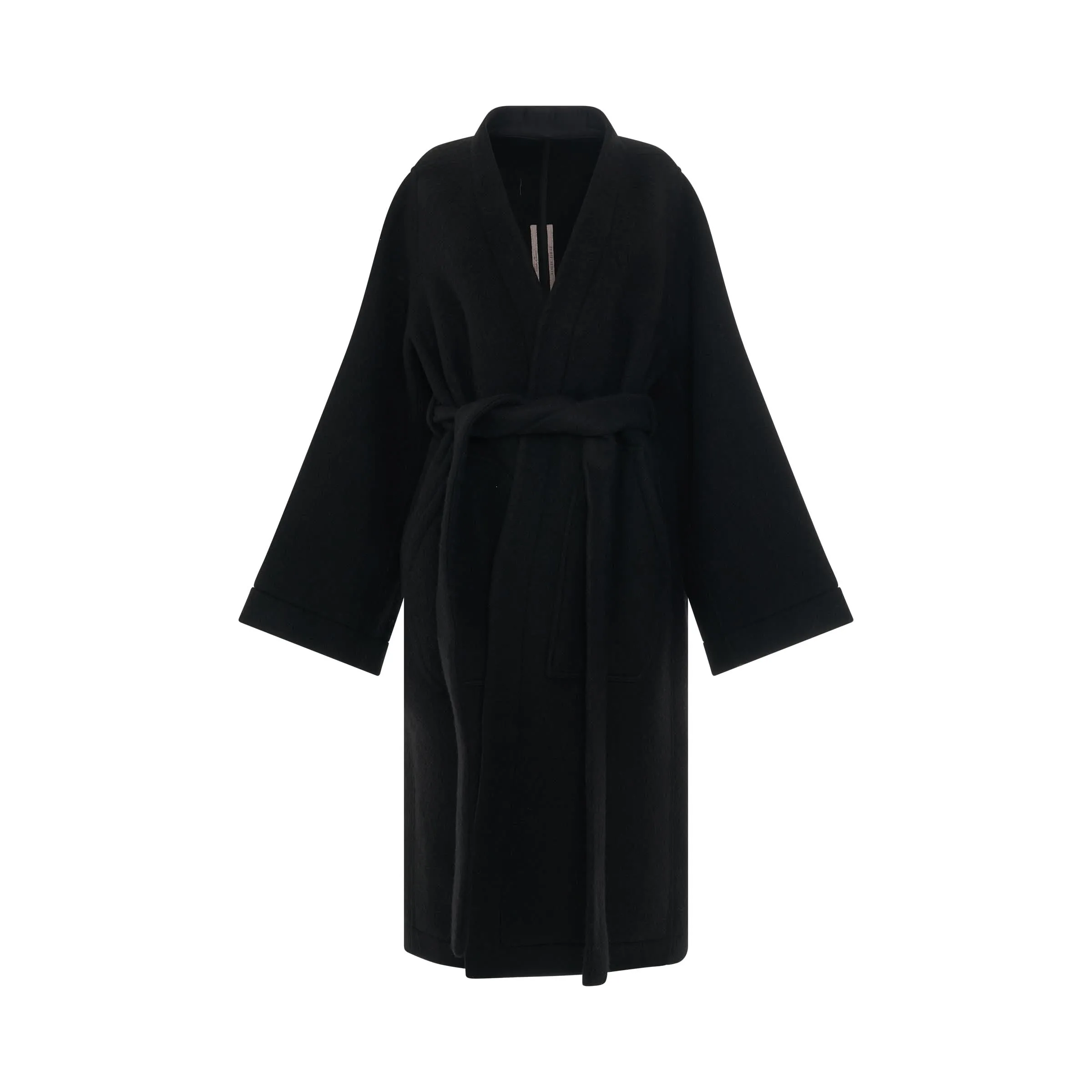 Dagger Robe Woven Coat in Black