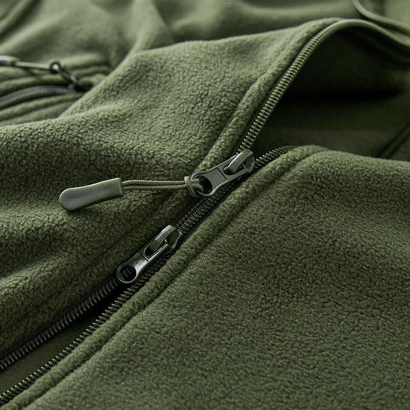 Fleece Breathable Solid Single-Layer Field Jacket