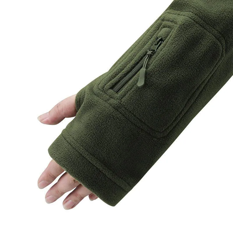 Fleece Breathable Solid Single-Layer Field Jacket