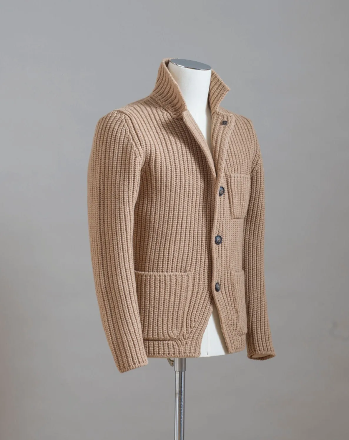 Gran Sasso Heavy Knitted Jacket / Beige