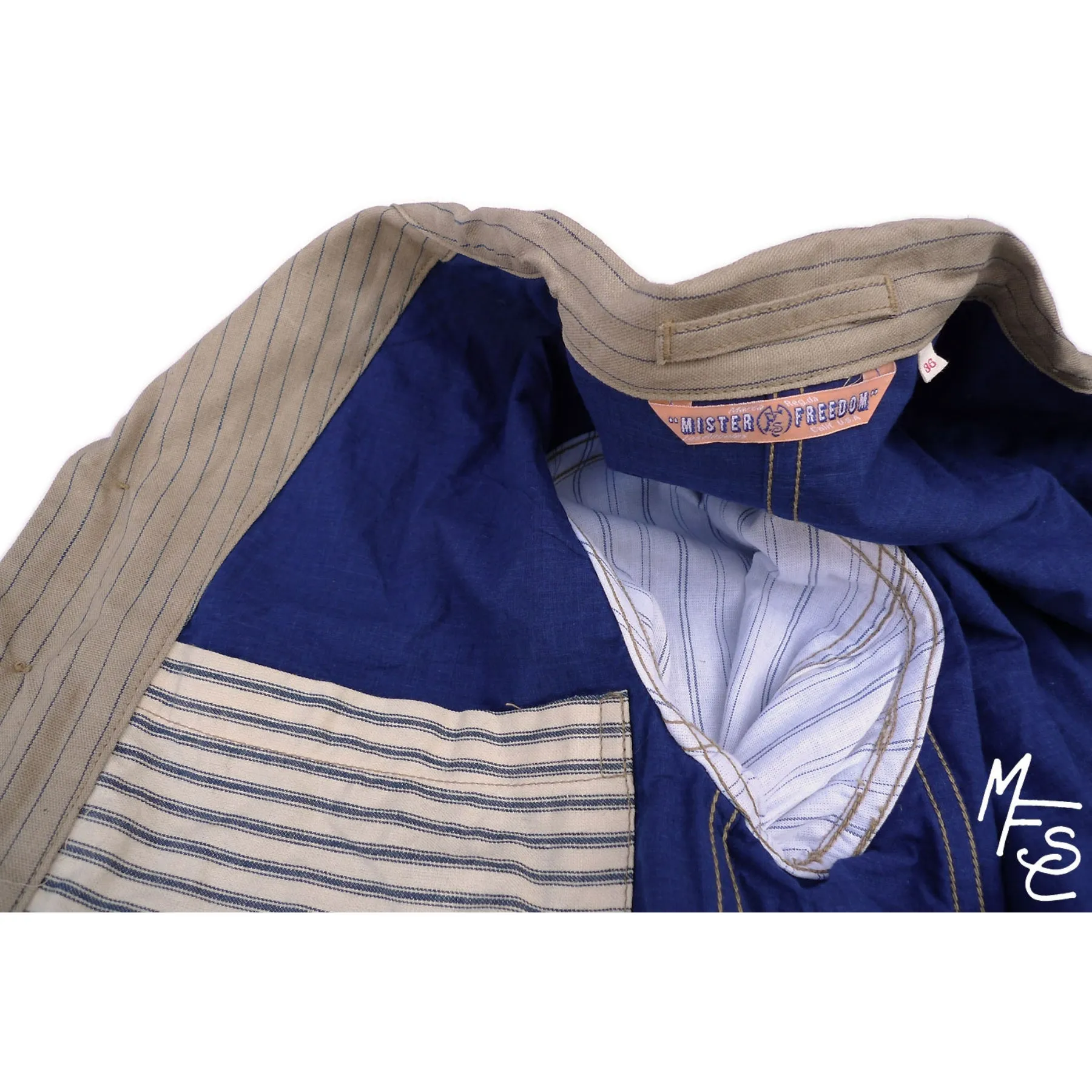 Hacendado Sack Coat - Indigo Stripe - Warehouse