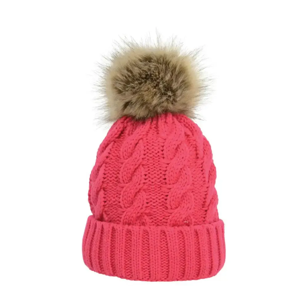 Hy Equestrian Melrose Cable Knit Bobble Hat