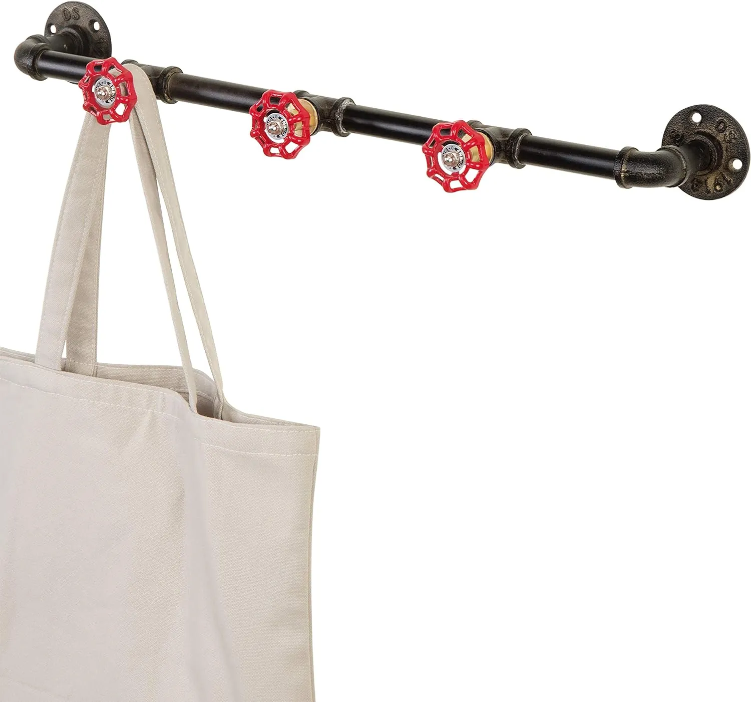 Industrial Pipe Coat Rack with Faucet Valve-80CM