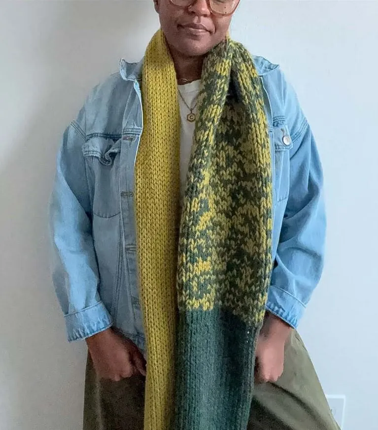 Knit Kit - Two-Tone Flow Scarf