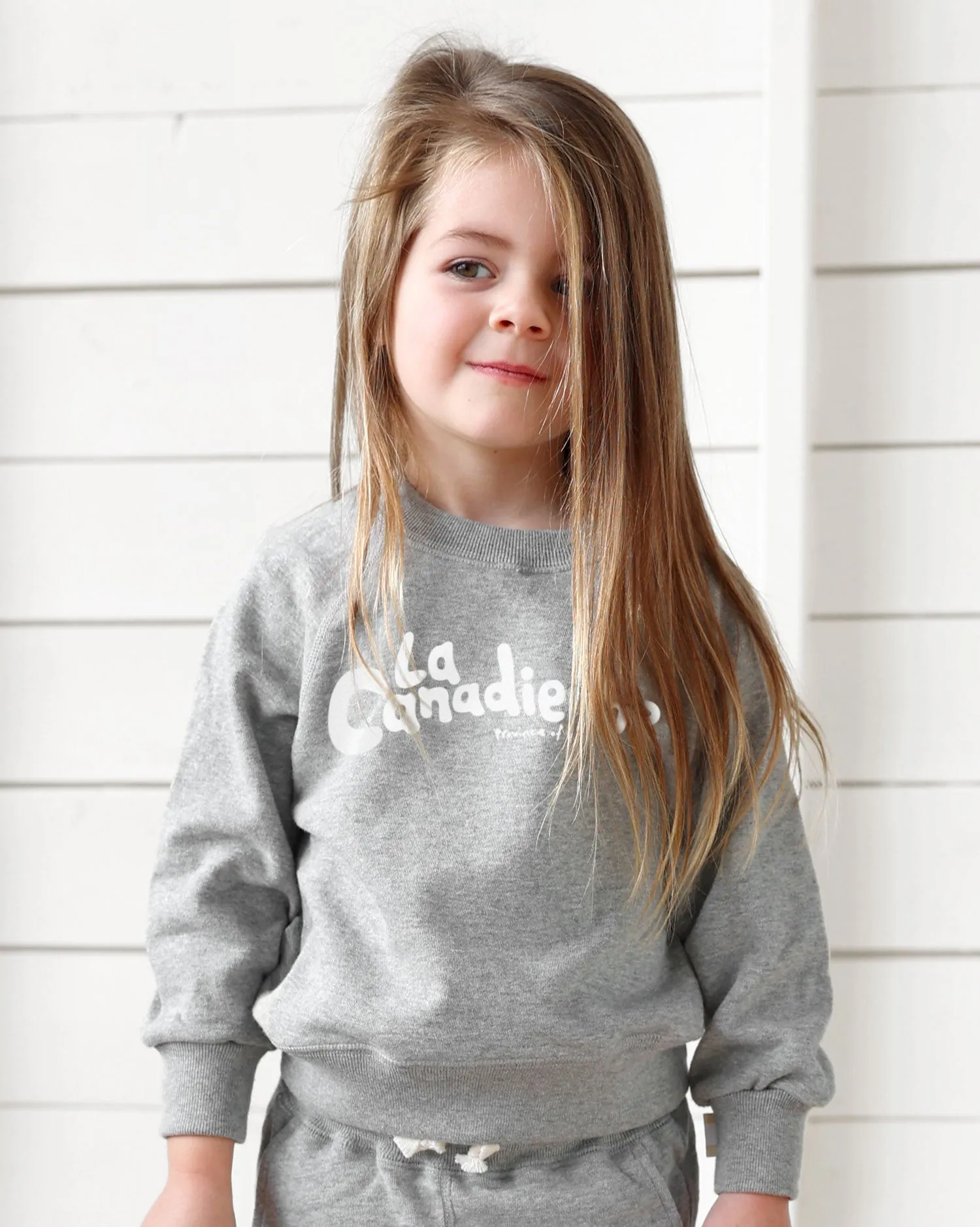 La Canadienne Kids French Terry Sweatshirt Heather Grey