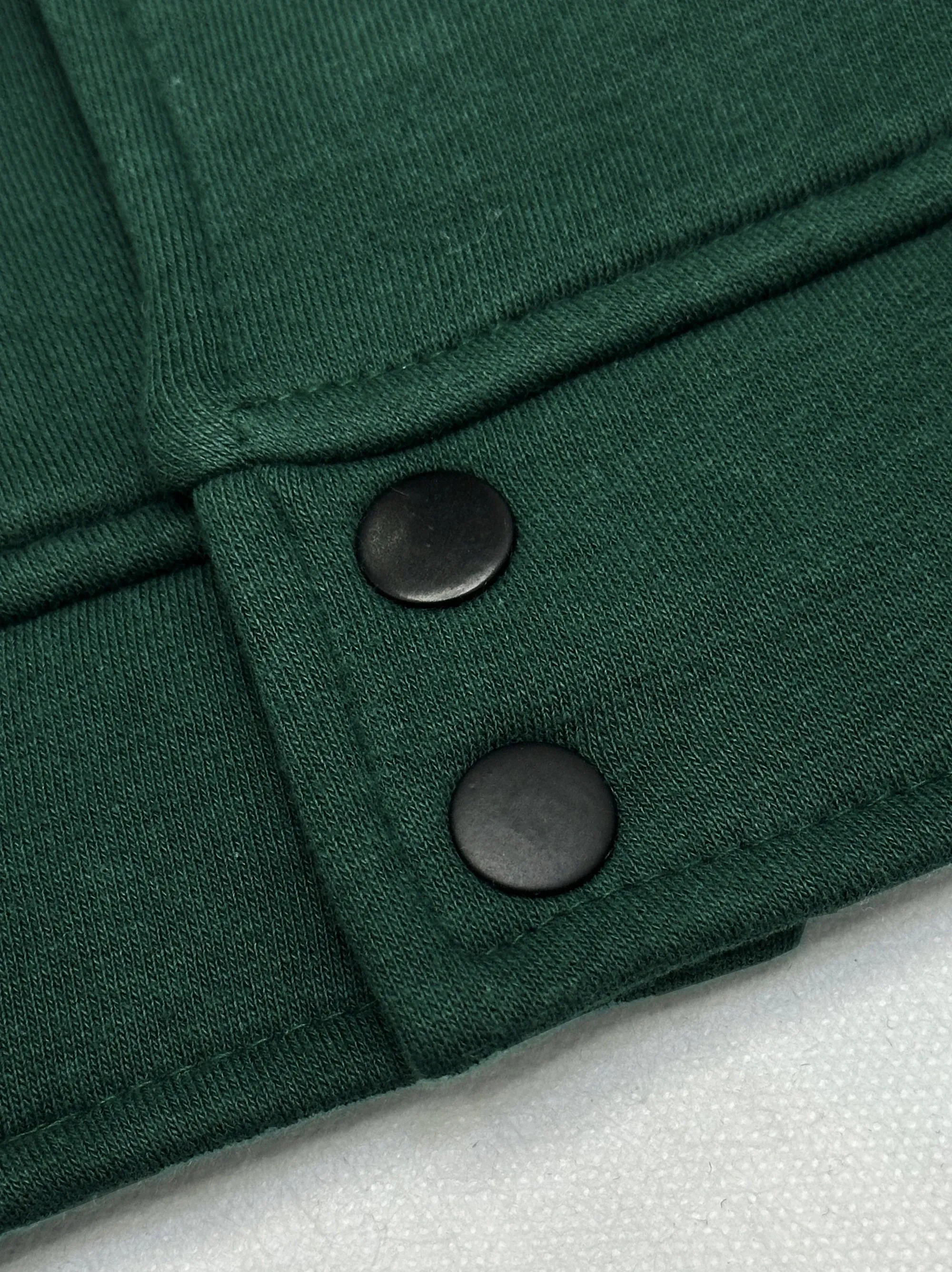Men's Fleece Green Baseball Jacket