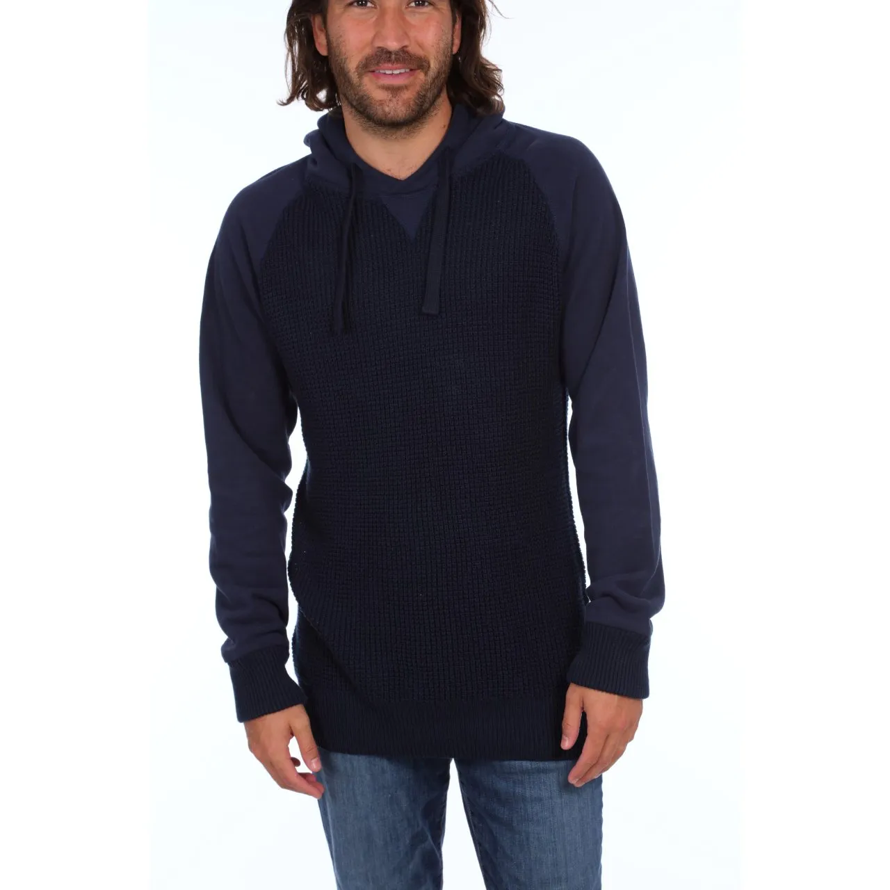 Navy Brian Raglan Sweater Hoodie