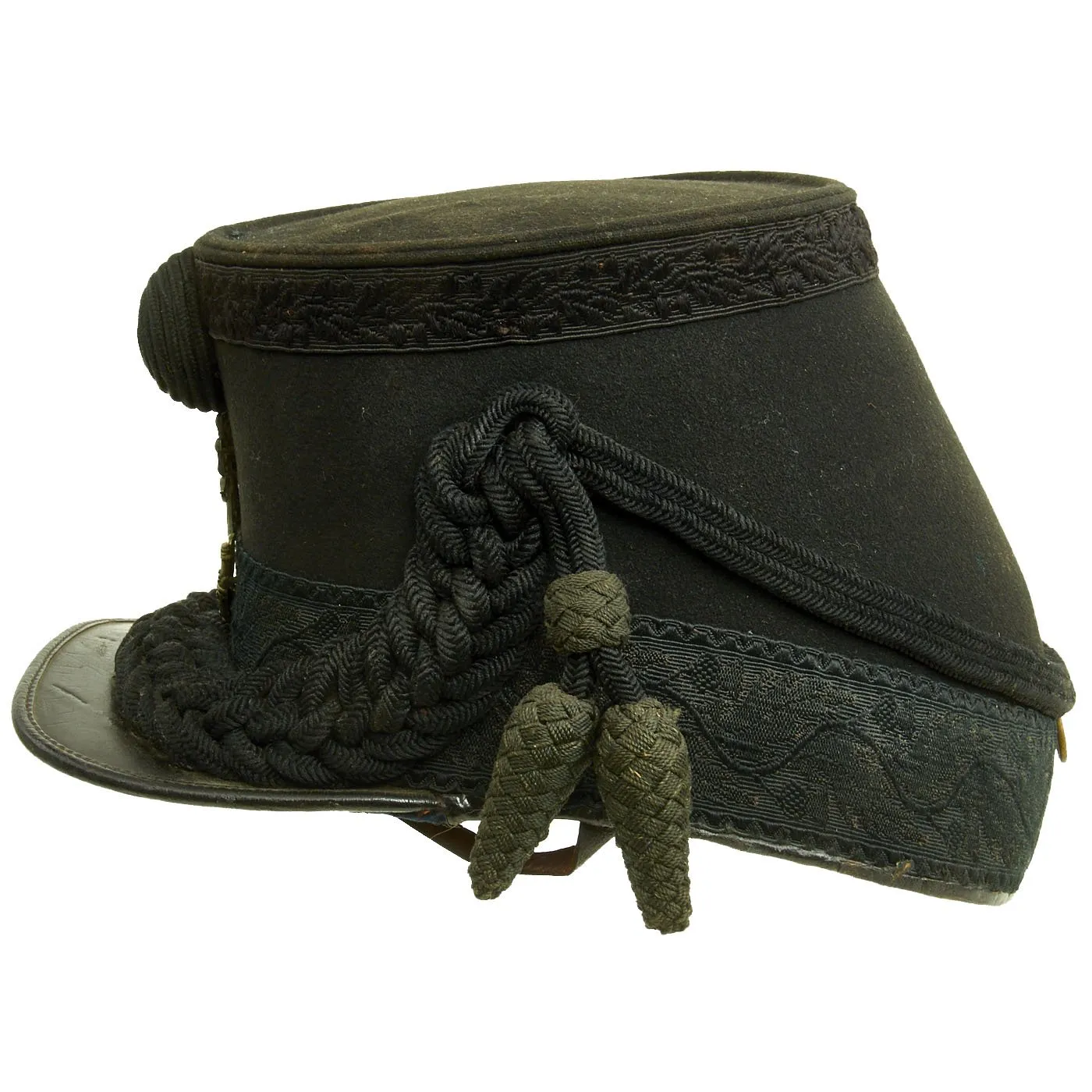 Original British Late Victorian Rifle Regiment Tschako by F.W. Flight - named to E.L. Ferry