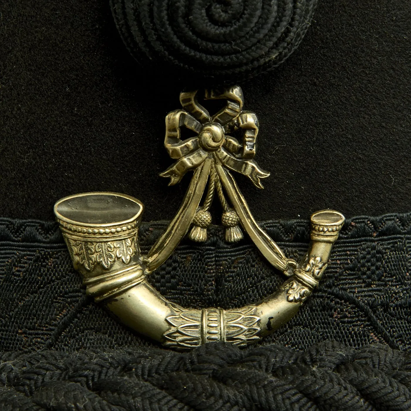 Original British Late Victorian Rifle Regiment Tschako by F.W. Flight - named to E.L. Ferry