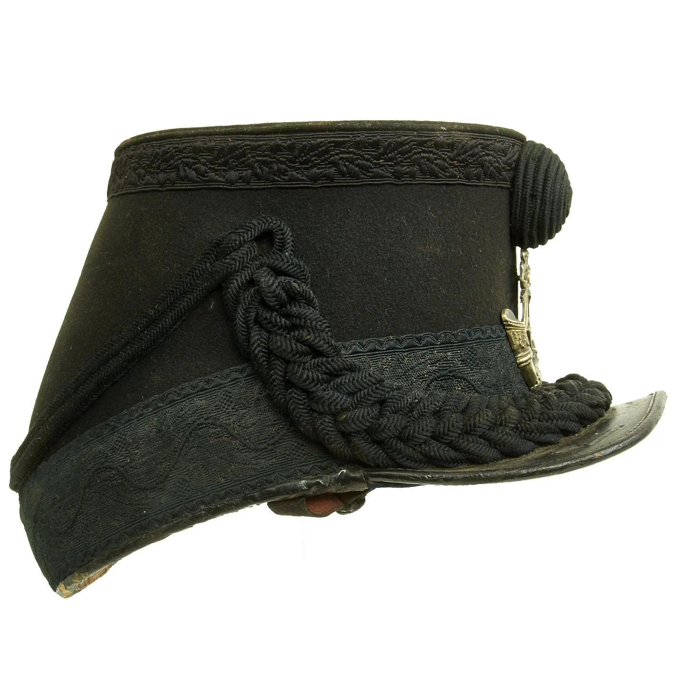 Original British Late Victorian Rifle Regiment Tschako by F.W. Flight - named to E.L. Ferry