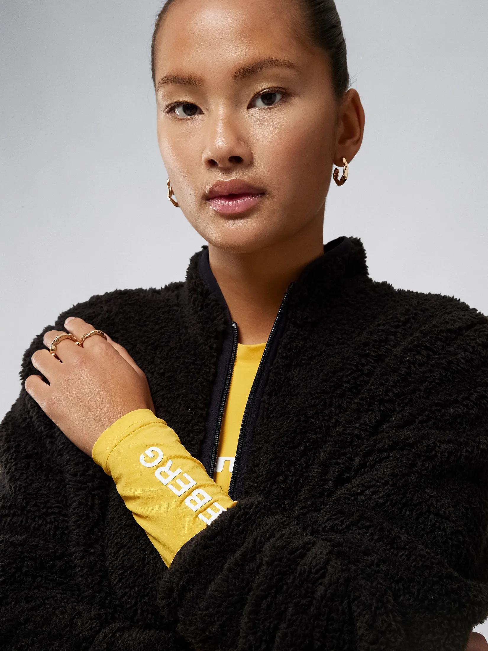 Patricia Pile Fleece Jacket / Black