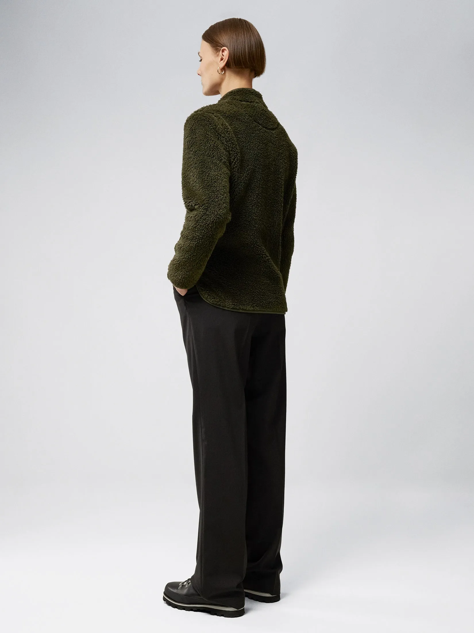 Patricia Pile Fleece Jacket / Forest Green