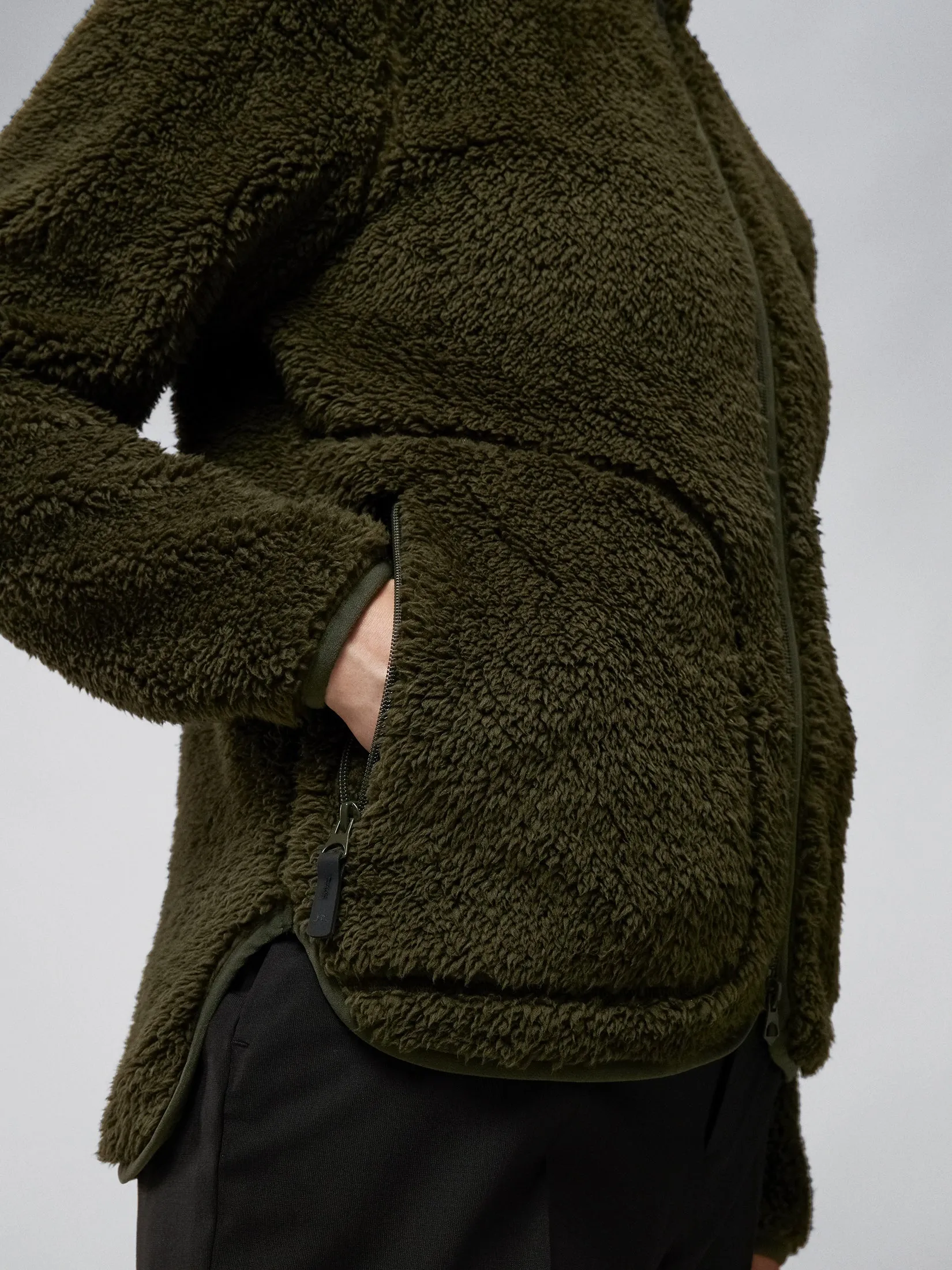 Patricia Pile Fleece Jacket / Forest Green