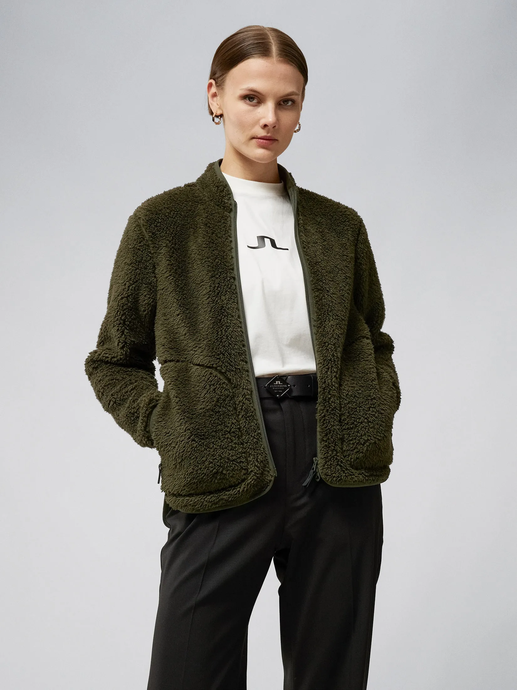 Patricia Pile Fleece Jacket / Forest Green