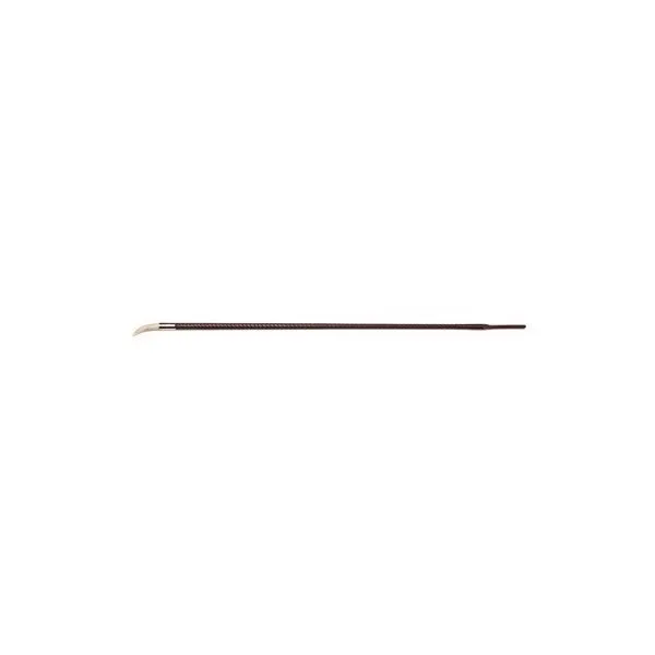 Plaited Leather Show Cane with Stag Tine Top