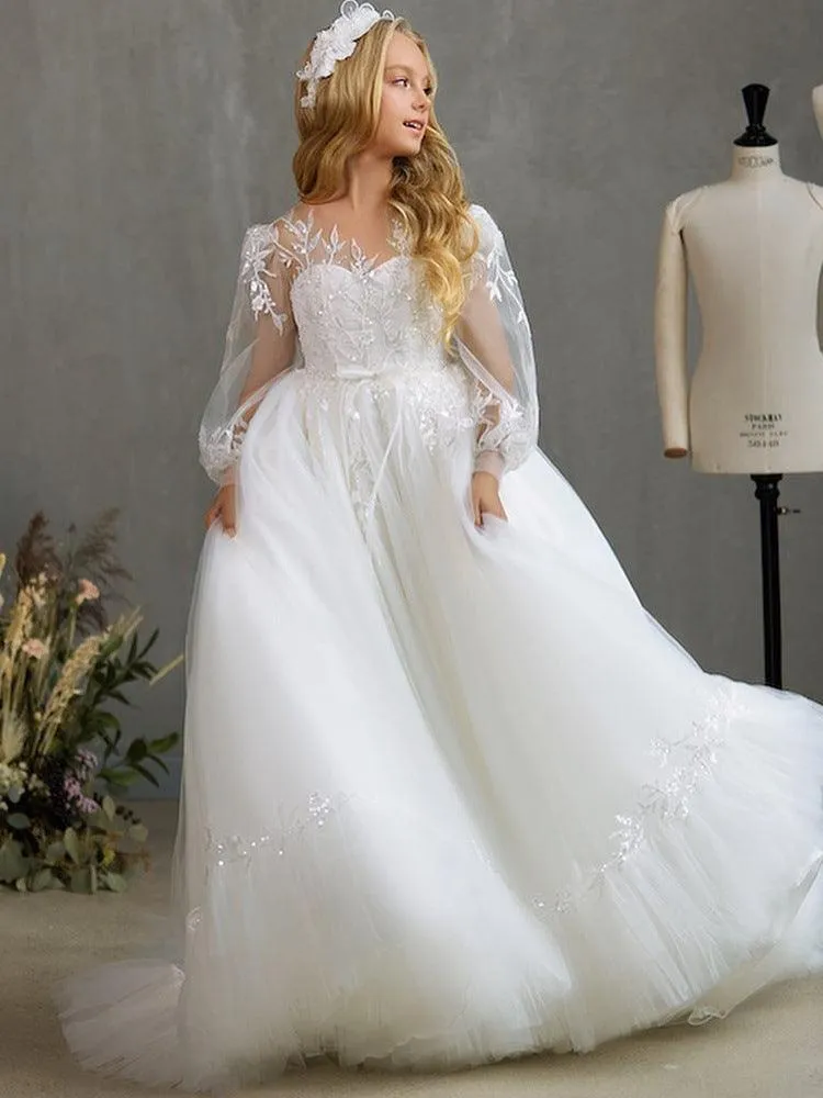 Pure White Dream Lace Dress Fairy Tale Princess White Dress