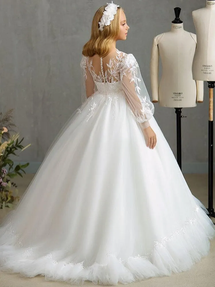 Pure White Dream Lace Dress Fairy Tale Princess White Dress