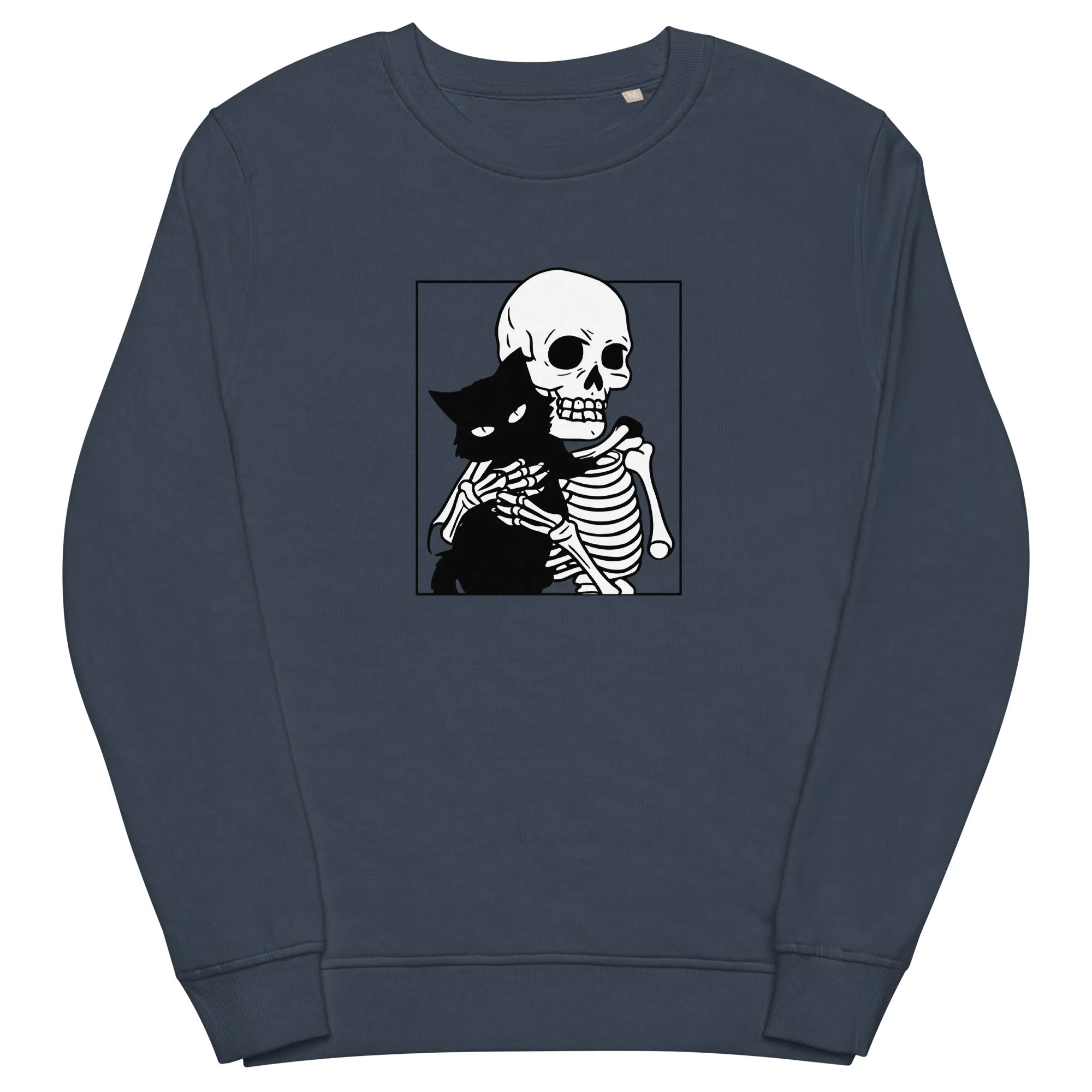 Scary Faces Halloween Graphic Women Organic Sweatshirt