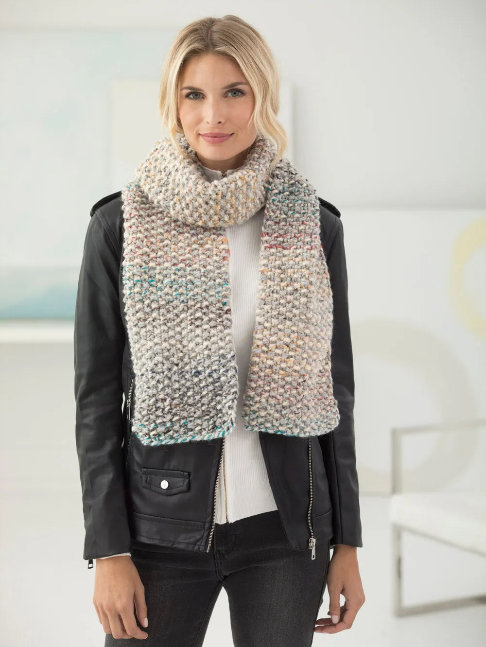 Seed Stitch Scarf (Knit)