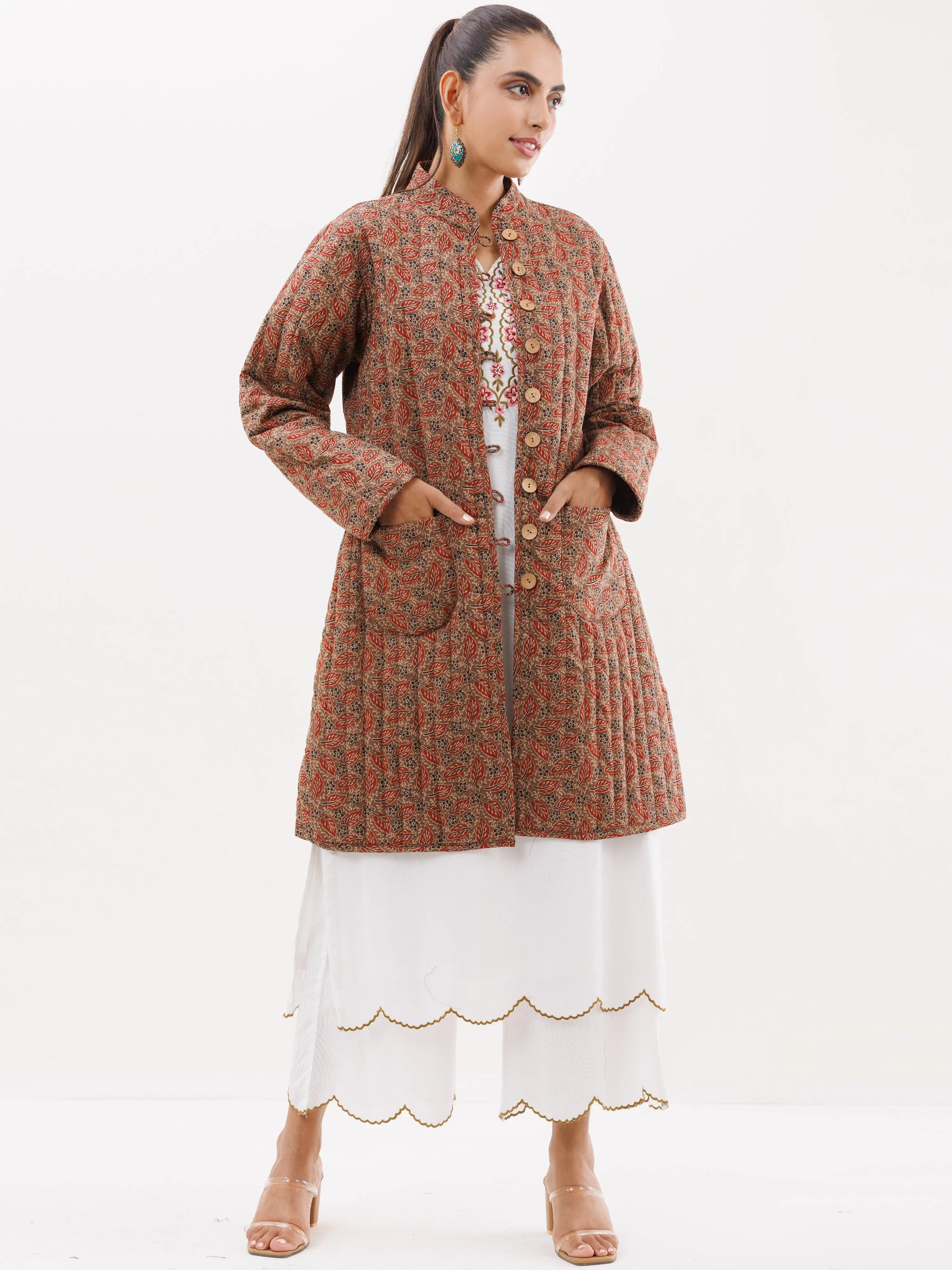 Shishir Reema Ajrakh Quilted Reversible Jacket