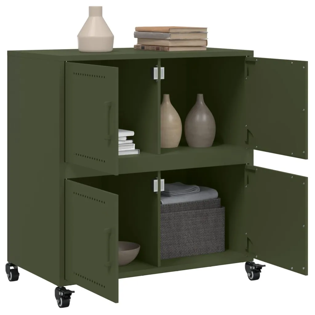 Sideboard Olive Green 68.5x39x72 cm Cold-rolled Steel