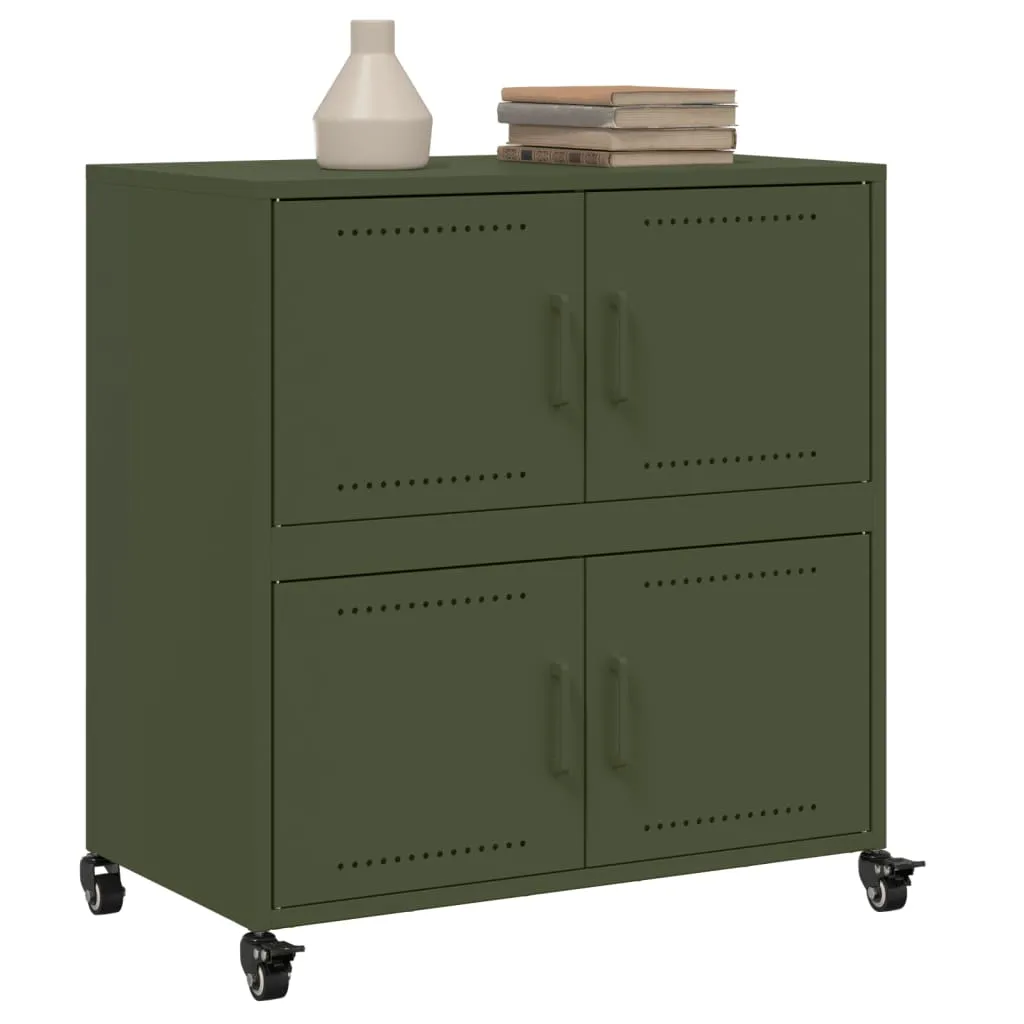 Sideboard Olive Green 68.5x39x72 cm Cold-rolled Steel