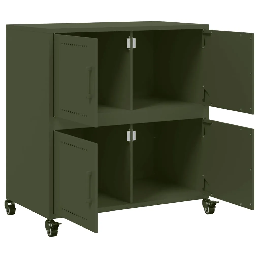 Sideboard Olive Green 68.5x39x72 cm Cold-rolled Steel