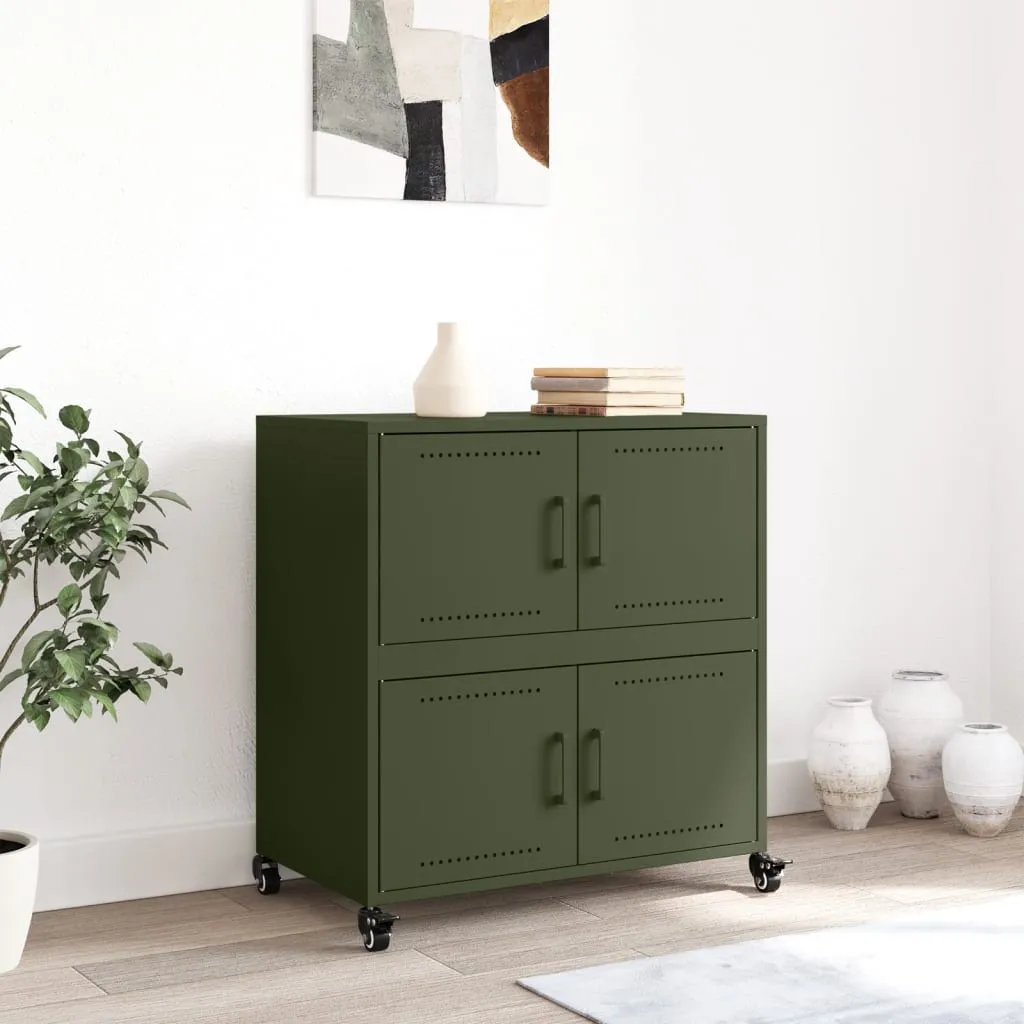 Sideboard Olive Green 68.5x39x72 cm Cold-rolled Steel