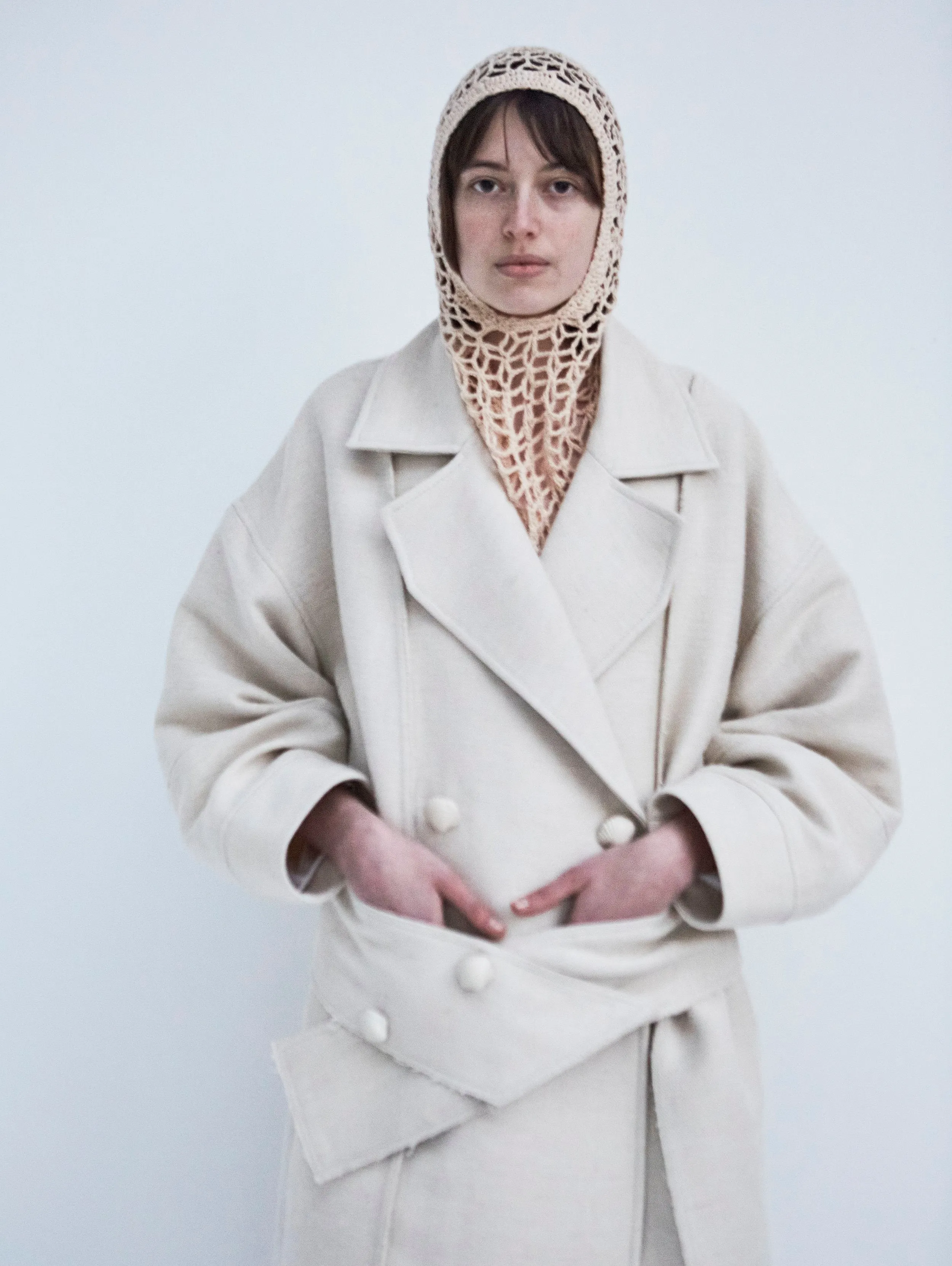 Snegurochka Wool Hemp Coat Cream White