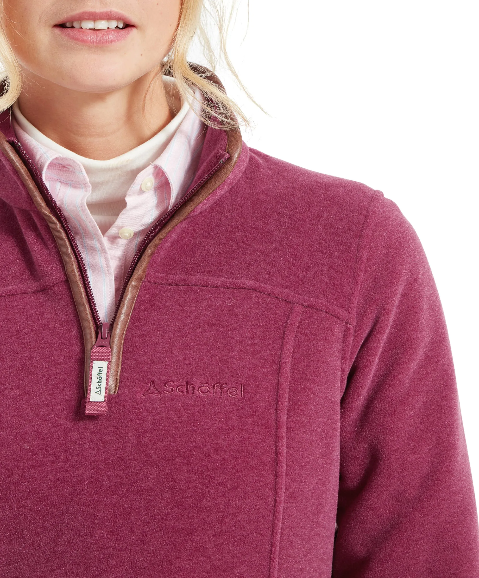 Tilton II Quarter Zip Fleece - Mulberry