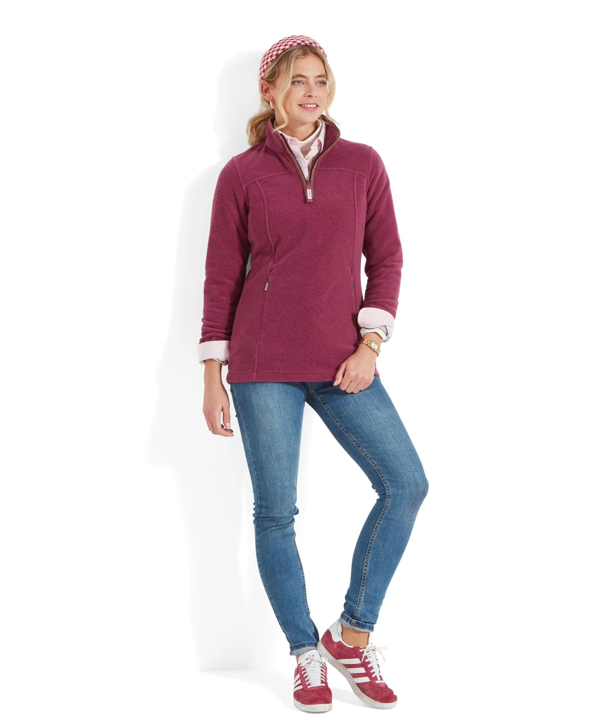 Tilton II Quarter Zip Fleece - Mulberry