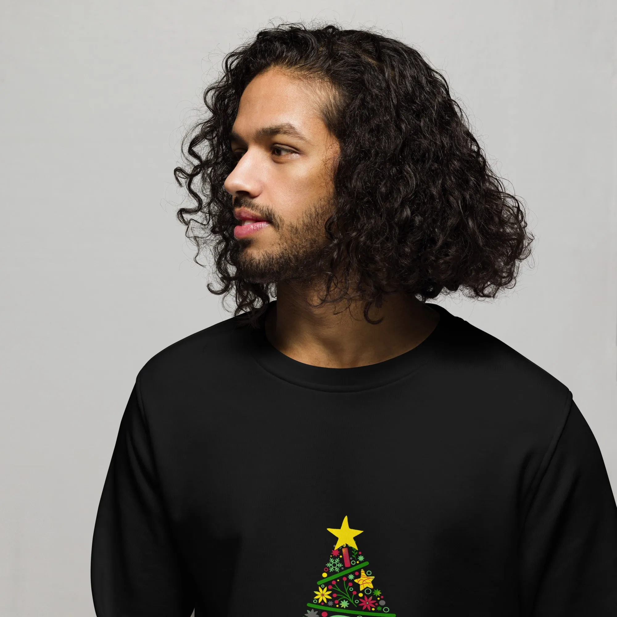 Tree Design Graphics Men Organic Sweatshirt