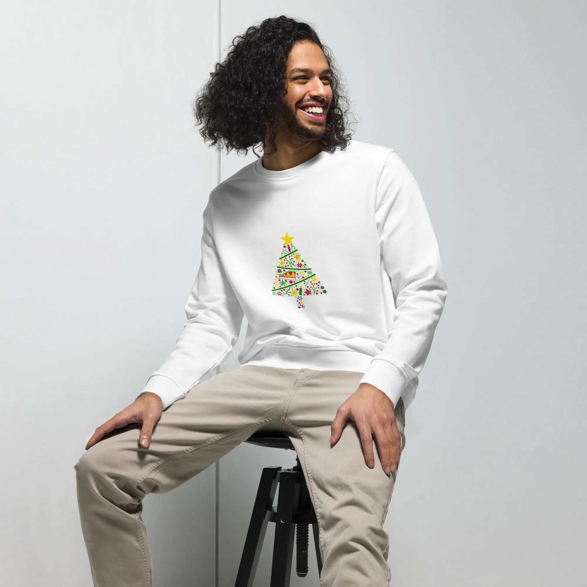 Tree Design Graphics Men Organic Sweatshirt